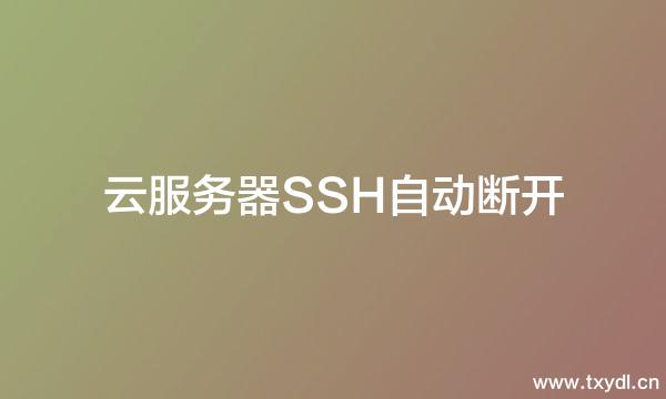 云服务器SSH自动断开